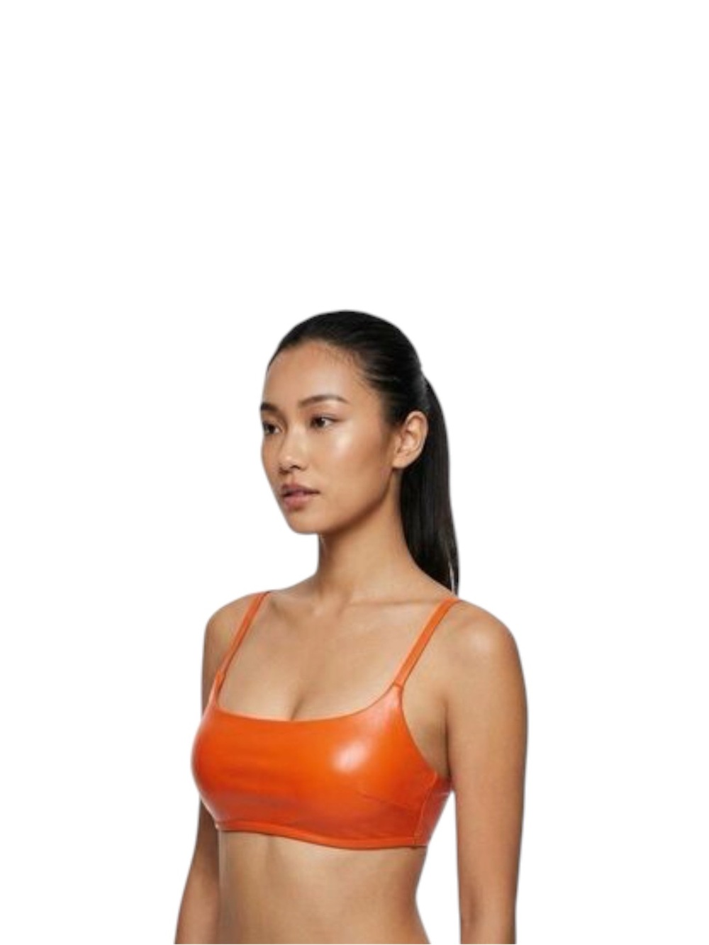 Aerie Women’s Orange Crop Tank Top - Sleek Stretch Bralette